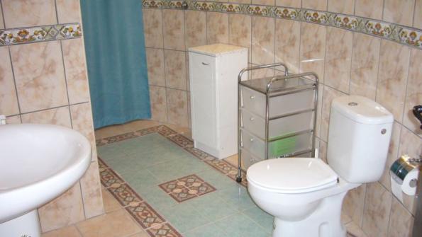 Duschbad und WC in der unteren Etage